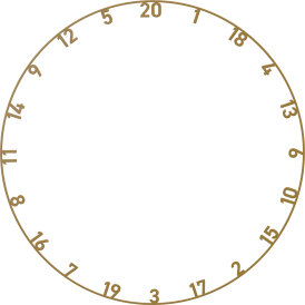 BULL´S NL Metal Colorful Matt Number Ring Set Numern Ring Zahlenring Ersatz-Nummernring 5 Stück