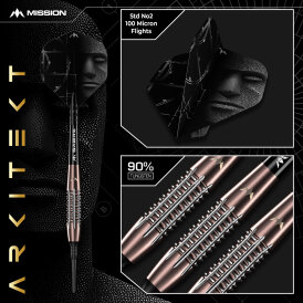 Mission Darts Soft Darts Arkitekt 90% Tungsten Softtip Darts Softdart 19 g
