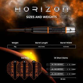 Mission Darts Soft Darts Horizon 95% Tungsten Softtip Darts Softdart 18 g