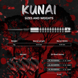 Mission Darts Soft Darts Kunai 95% Tungsten Softtip Darts Softdart 19 g