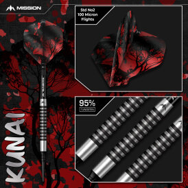Mission Darts Soft Darts Kunai 95% Tungsten Softtip Darts Softdart 19 g