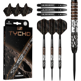 Mission Darts Steel Darts Tycho 95% Tungsten Steeltip Darts Steeldart 24 g