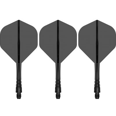 Mission Force 90 Vortex Moulded Flight & Shaft System IM Intermediate Schwarz/Klar Nr.2