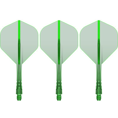 Mission Force 90 Vortex Moulded Flight & Shaft System IM Intermediate Grün Nr.2
