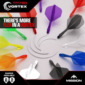 Mission Force 90 Vortex Moulded Flight & Shaft System S Kurz Lila Nr.6