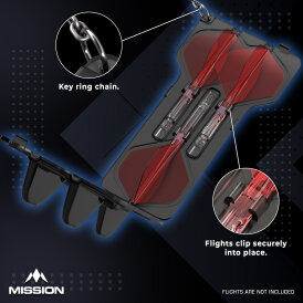 Mission Dart Force 90 Case Moulded Flight Case Flight Box Schwarz