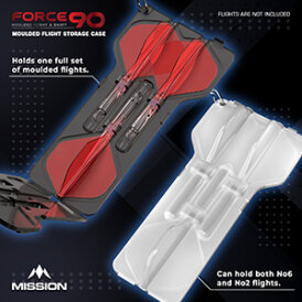 Mission Dart Force 90 Case Moulded Flight Case Flight Box Schwarz