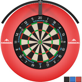 Mission Dart Torus 120 Lighting System klappbar mit USB-C Anschluss Dartboard Light Dartboardbeleuchtung Dartscheiben Licht Rot