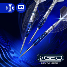 Harrows Steel Darts Quick Point GEO Parallel 90% Tungsten Steeltip Dart Steeldart 23 g