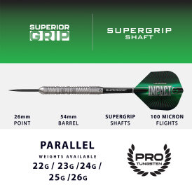 Harrows Steel Darts Impact Dart 90% Tungsten Steeltip Dart Steeldart 23 g