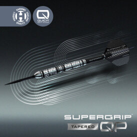 Harrows Steel Darts Quick Point Supergrip QP Tapered 90% Tungsten Steeltip Dart Steeldart 30 g