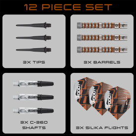 Harrows Soft Darts Luke Woodhouse Woody Series 3 90% Tungsten Softtip Dart Softdart 18 g