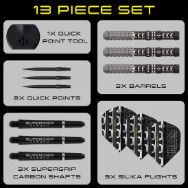 Harrows Steel Darts Quick Point Dave Chisnall Chizzy Series 4 90% Tungsten Steeltip Dart Steeldart 26 g