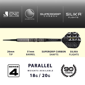Harrows Soft Darts Dave Chisnall Chizzy Series 4 90% Tungsten Softtip Dart Softdart