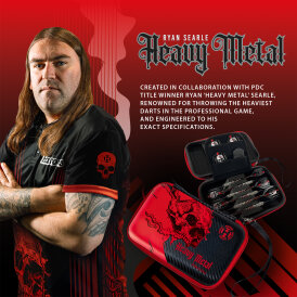 Harrows Player PRO 6 2 Ryan Searle Heavy Metal Darttasche Dartcase Dartbox Wallet