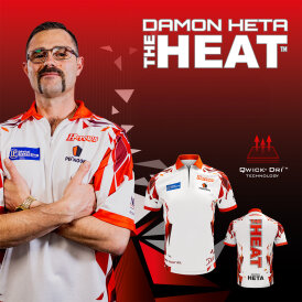 Harrows Darts Damon Heta The Heat Signature Shirt Matchshirt Dart Shirt Trikot Design 2025 Größe 2XL