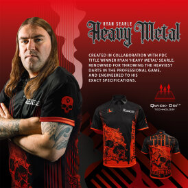 Harrows Darts Ryan Searle Heavy Metal Signature Shirt 2 Matchshirt Dart Shirt Trikot Design 2025 Größe L