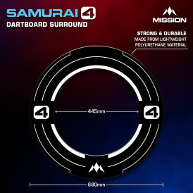 Mission Dart Samurai 4 Surround White Edition Dartboard Surround / Dart Catchring