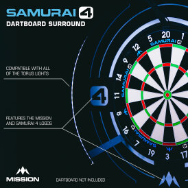 Mission Dart Samurai 4 Surround White Edition Dartboard Surround / Dart Catchring
