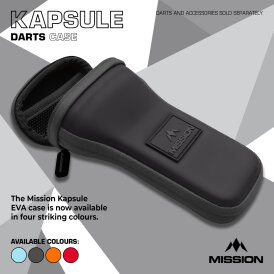 Mission Darts Kapsule EVA Dart Case Drop-in Case Darttasche Dartcase Dartbox Wallet Schwarz/Grau