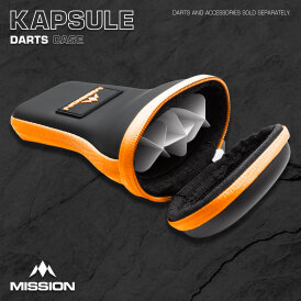 Mission Darts Kapsule EVA Dart Case Drop-in Case Darttasche Dartcase Dartbox Wallet Schwarz/Orange