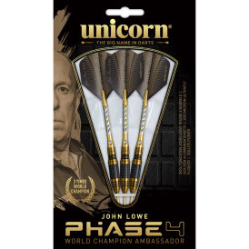 Unicorn Steel Darts World Champion John Lowe Phase 4 90% Tungsten Steeltip Darts Steeldart
