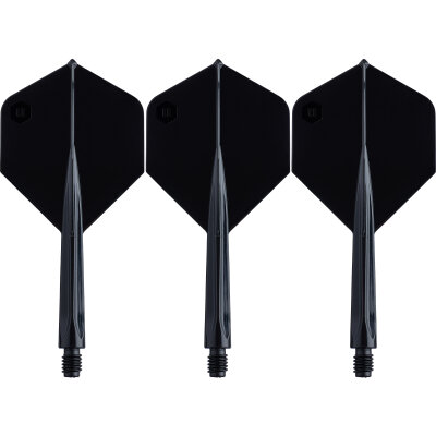 unicorn Dart Forge ALL-IN-ONE Flight- Schaftsystem Flightform/Shape Plus Schwarz L Lang