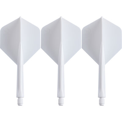 unicorn Dart Forge ALL-IN-ONE Flight- Schaftsystem Flightform/Shape Plus Weiß L Lang