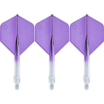 unicorn Dart Forge Two Tone ALL-IN-ONE Flight- Schaftsystem Flightform/Shape Nr.2 Klar/Lila M Mittel