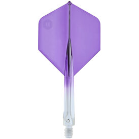 unicorn Dart Forge Two Tone ALL-IN-ONE Flight- Schaftsystem Flightform/Shape Nr.2 Klar/Lila M Mittel