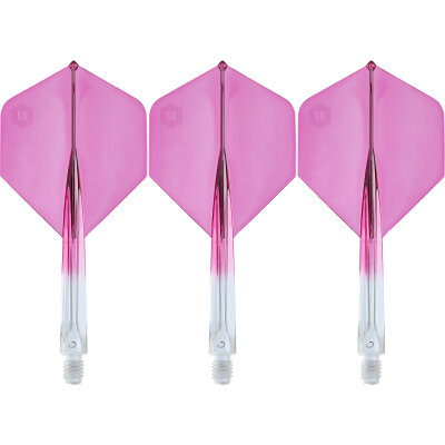 unicorn Dart Forge Two Tone ALL-IN-ONE Flight- Schaftsystem Flightform/Shape Nr.2 Klar/Pink M Mittel