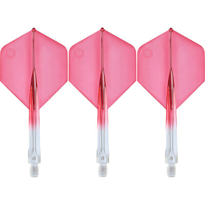 unicorn Dart Forge Two Tone ALL-IN-ONE Flight- Schaftsystem Flightform/Shape Nr.2 Klar/Rot M Mittel