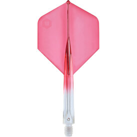 unicorn Dart Forge Two Tone ALL-IN-ONE Flight- Schaftsystem Flightform/Shape Nr.2 Klar/Rot M Mittel