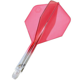 unicorn Dart Forge Two Tone ALL-IN-ONE Flight- Schaftsystem Flightform/Shape Nr.2 Klar/Rot M Mittel