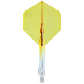 unicorn Dart Forge Two Tone ALL-IN-ONE Flight- Schaftsystem Flightform/Shape Nr.2 Klar/Gelb M Mittel