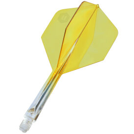 unicorn Dart Forge Two Tone ALL-IN-ONE Flight- Schaftsystem Flightform/Shape Nr.2 Klar/Gelb M Mittel