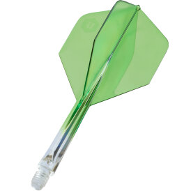 unicorn Dart Forge Two Tone ALL-IN-ONE Flight- Schaftsystem Flightform/Shape Nr.2 Klar/Grün M Mittel