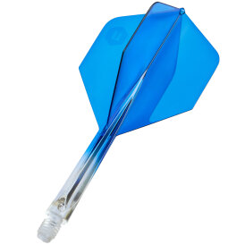 unicorn Dart Forge Two Tone ALL-IN-ONE Flight- Schaftsystem Flightform/Shape Nr.2 Klar/Blau L Lang