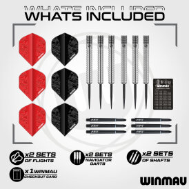 Winmau Professional Blade 360 Dartboard Surround Set Dartscheibe, Surround, 2 Tungsten-Dartsets incl. Abwurflinie Starter Pack Startset
