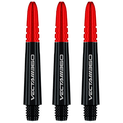 Winmau Vecta Blade 360 Shaft Composite mit leichtem aluminiumlegierten Top Schwarz S Kurz