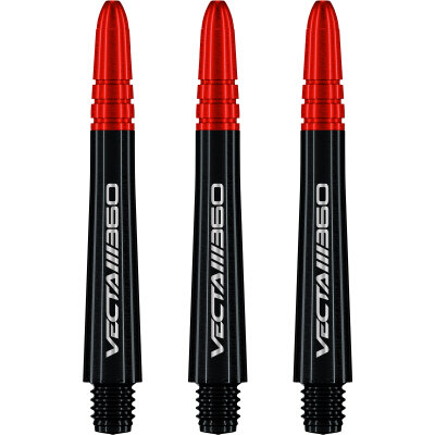 Winmau Vecta Blade 360 Shaft Composite mit leichtem aluminiumlegierten Top Schwarz M Mittel