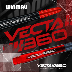 Winmau Vecta Blade 360 Shaft Composite mit leichtem aluminiumlegierten Top Schwarz IM Intermediate