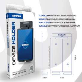 Winmau Device Holder Tablethalter, Telefonhalter verstellbar Wandmontage