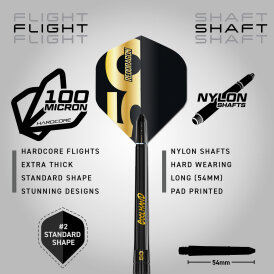 Red Dragon Steel Darts Luke Humphries 50 Years Player Limited Edition 90% Tungsten Steeltip Dart Steeldart 22 g