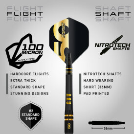 Red Dragon Steel Darts Gian van Veen The Giant 50 Years Player Limited Edition 90% Tungsten Steeltip Dart Steeldart 21 g
