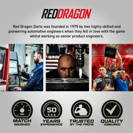 Red Dragon Steel Darts Jonny Clayton The Ferret 50 Years Player Limited Edition 90% Tungsten Steeltip Dart Steeldart 22 g