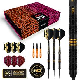 Red Dragon Steel Darts Peter Wright Snakebite 50 Years Player Limited Edition 90% Tungsten Steeltip Dart Steeldart 21 g