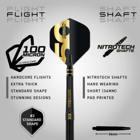 Red Dragon Steel Darts Peter Wright Snakebite 50 Years Player Limited Edition 90% Tungsten Steeltip Dart Steeldart 21 g