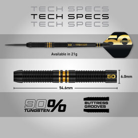 Red Dragon Steel Darts Peter Wright Snakebite 50 Years Player Limited Edition 90% Tungsten Steeltip Dart Steeldart 21 g