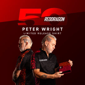 Red Dragon Darts Peter Wright Snakebite 50 Years Player Limited Edition Dartshirt Matchshirt Dart Shirt Trikot 2025